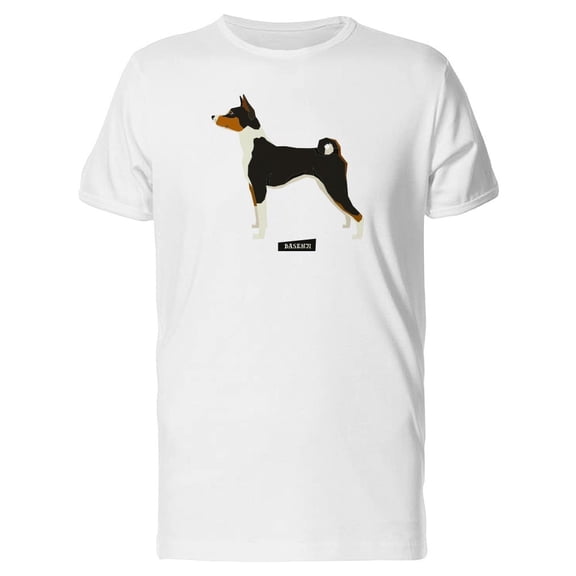 Basenji Dog Geometric Style Tee Men's -Image by Shutterstock