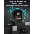 thumbnail image 4 of Controlador de Carga Solar MPPT ECO-WORTHY 12V/24V 20A, Bluetooth y Monitoreo por APP, Pantalla LCD, Regulador para Panel Solar para Baterías Gel, SLA, FLD, LFP en Sistema Solar y RV, 4 of 9