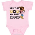thumbnail image 3 of Inktastic Yes, This is My First Rodeo- Cowgirl in Hat and Boots Girls Baby Bodysuit, 3 of 5