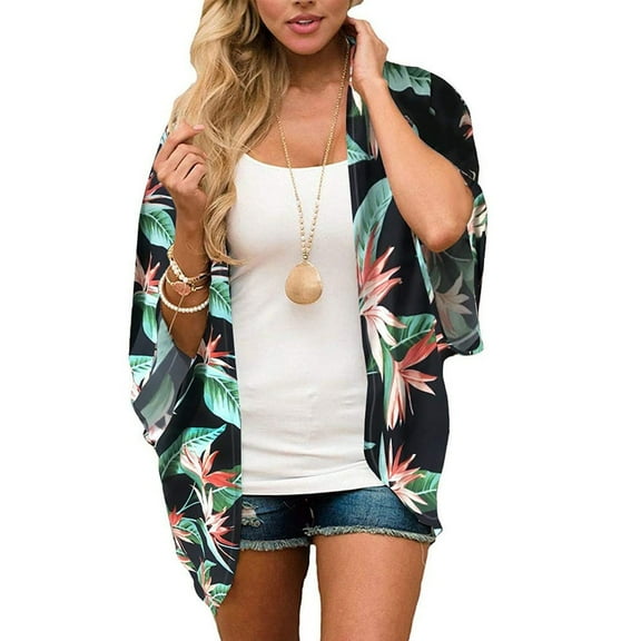 CALAFEBILA Womens Lightweight Long Sleeve Sweater Print Mid-Length Trendy Front Open Work Cardigan for Women 2025