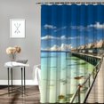 thumbnail image 2 of PRATYUS Ocean View Modern Waterproof Shower Curtain with Hooks, Chic Country Cottage & Farmhouse Bathroom Decor, 100% Polyester Fiber, Washable, Various Sizes Available 36x72, 2 of 7