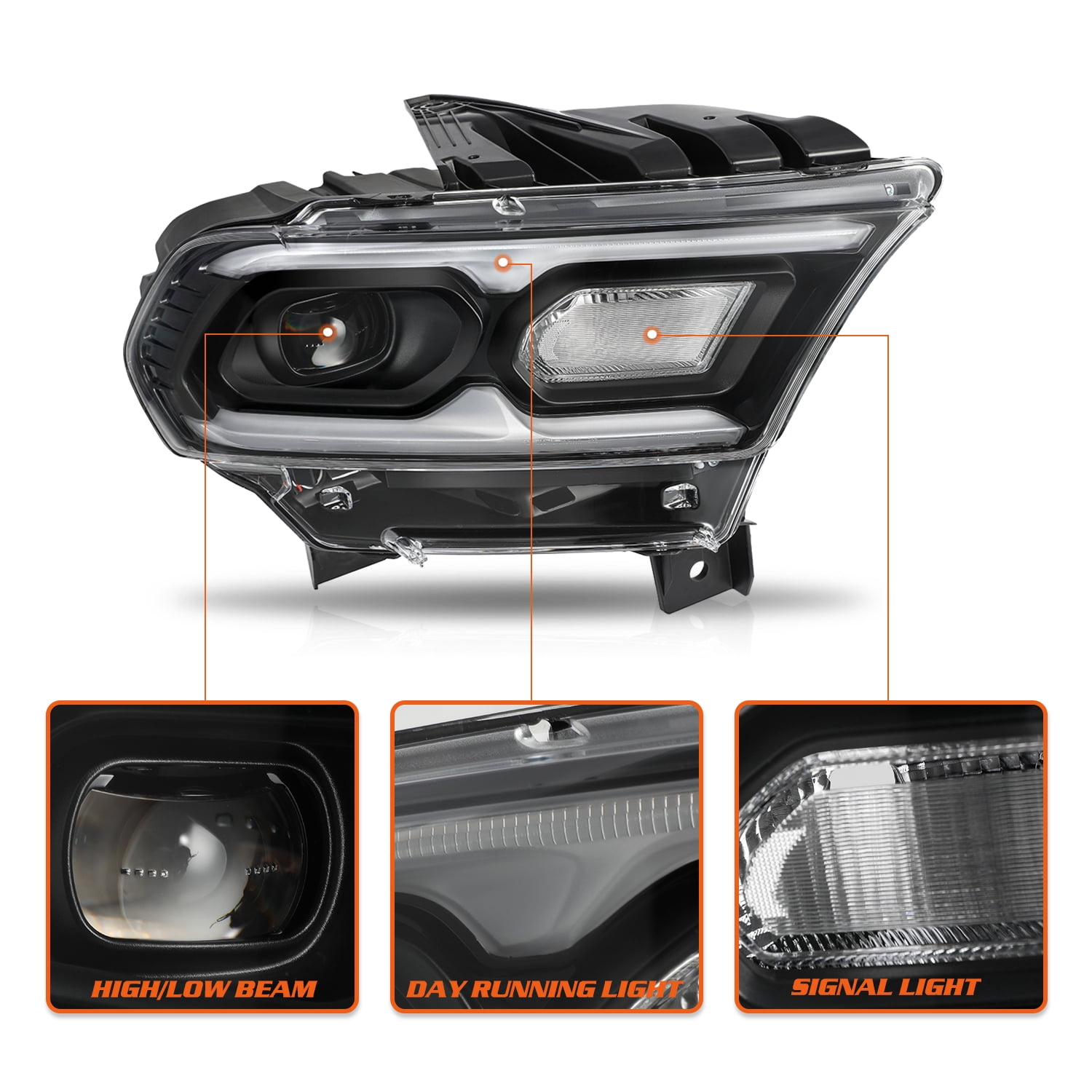 For 2021-2024 Dodge Durango Halogen Turn Signal W/LED Headlights Right Side