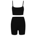 thumbnail image 4 of Dihao Two Piece Yoga Sets for Women Clearance Plus Size Ladies Solid Color Sleeveless Crop Camisole Cycling Shorts Suit Work Out Sets on Promotion, 4 of 6