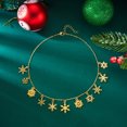 thumbnail image 5 of PISONIC Christmas Necklace Bracelet Set Snowflake Collar Necklace Snowflake Jingle Bell Bracelet Festive X-Mas Christmas Jewelry Sets for Women, 5 of 20