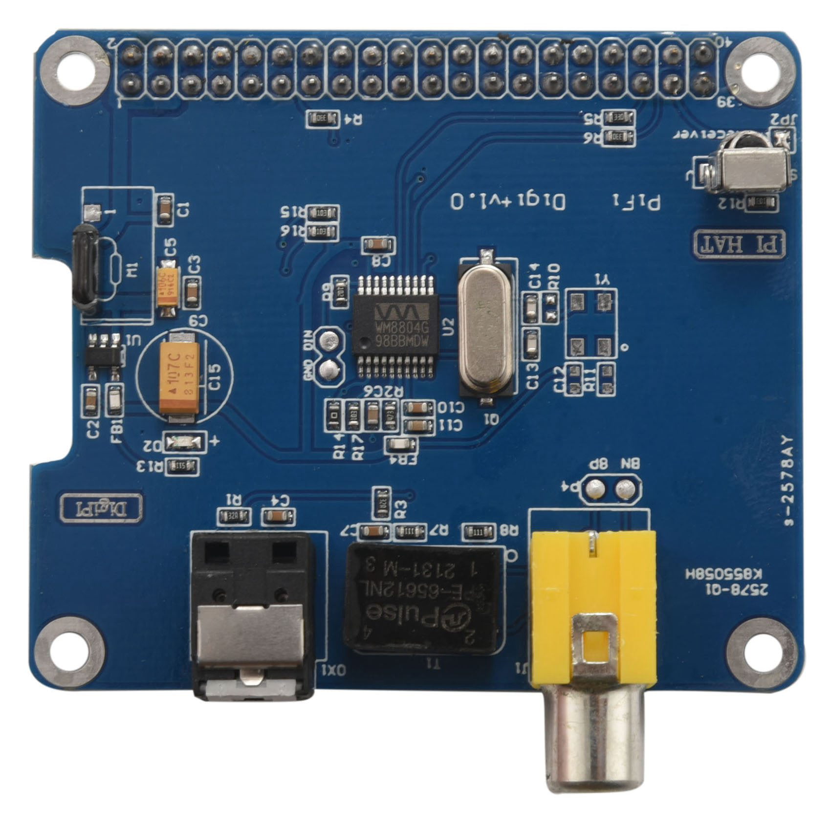 HIFI DiGi+ Digital Sound Card I2S SPDIF Optical Fiber for Raspberry Pi 3 B Plus / 3B / Pi 2 Model and B+ / - Walmart.com