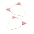 thumbnail image 3 of 2 diademas con orejas de gato y diamantes de imitación de colores, cómodas para fiestas y festividades, accesorios para el cabello antideslizantes y ligeros para mujer., 3 of 6