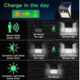 thumbnail image 4 of Lámpara solar de 4 piezas Luz de pared exterior de inducción solar impermeable para el cuerpo humano 140 LED Tres lados 144 LED Luz de calle exterior Luz de jardín Luz de pared solar 60 + 40 + 4OLED (140 LED), 4 piezas Sailing Electrónica, 4 of 5