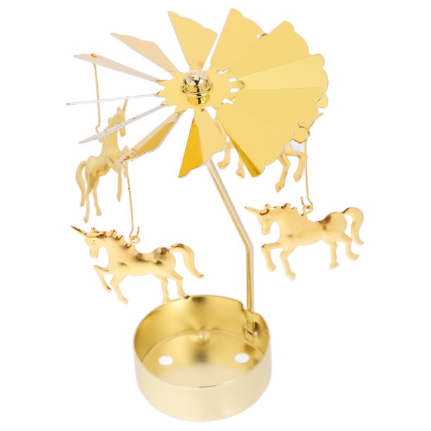 BEADCEST Portavelas De Hierro Dorado Giratorio Para Con Acabado Decorativo Y Estilo Sofisticado