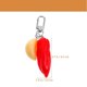 thumbnail image 1 of Bag Pendant Red PVC Vegetable Keychain Pepper Garlic Slice 3Pcs Set, 1 of 4