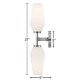 thumbnail image 5 of 85505CM Lark Gio - 16W 2 LED Large Wall Sconce-21 Inch Tall and 5 Inch Wide-Chrome Finish, 5 of 15