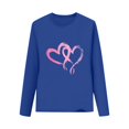 thumbnail image 2 of Girls Long Sleeve Shirt with Heart Graphic - Soft Stretch Crewneck Everyday Top for Kids, Little & Big Kids (2-14 Years), Blue,Size 5-6 T, 2 of 6