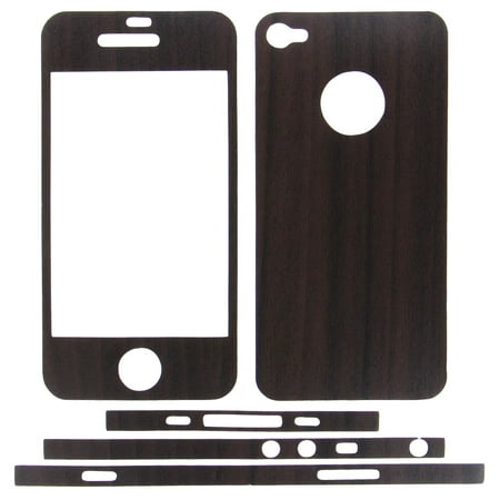 Kelobra Wood Design For Apple iPhone 4 & 4S (Front & Back Protective (Best Wood For Bokken)