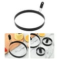 thumbnail image 4 of Egg Rings For Frying Stainless Steel Egg Rings Round Egg Cooker Rings Pancake With Black Silicone Handle Non Stick Egg For Kitchen Breakfast Tool Egg Bakeware, 4 of 7