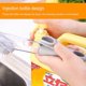 thumbnail image 4 of Cepillo de limpieza de mango largo con cabezal extraíble, dispensador de jabón esponjoso, juego de cepillos para lavar platos, herramientas de limpieza de cocina, 4 of 5