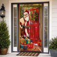 thumbnail image 3 of Christmas Door Cover, 72 x 36 Inch Christmas Decorations for Front Door, Red, 3 of 5