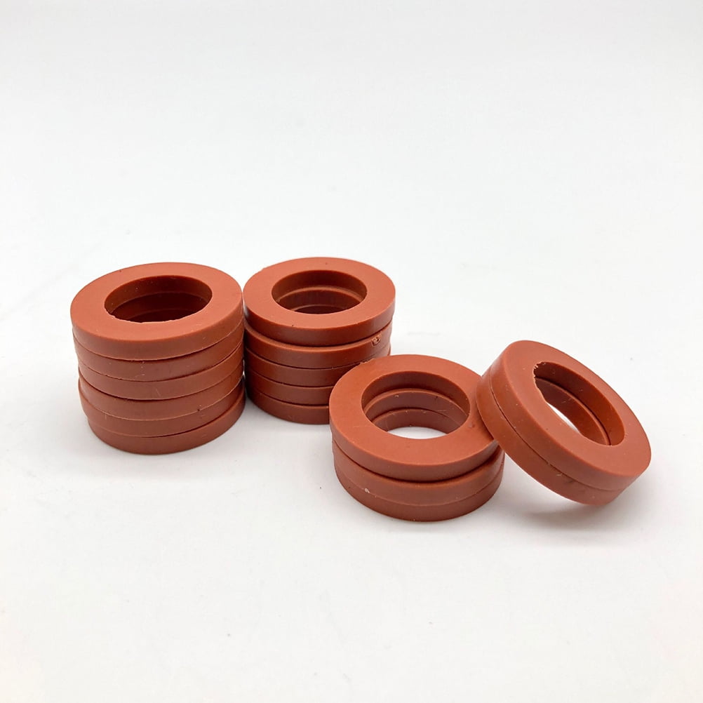 BESTYASH 50Pcs Garden Hose Supplies Chocolate Round Rubber Sealing Gaskets for Homeowners