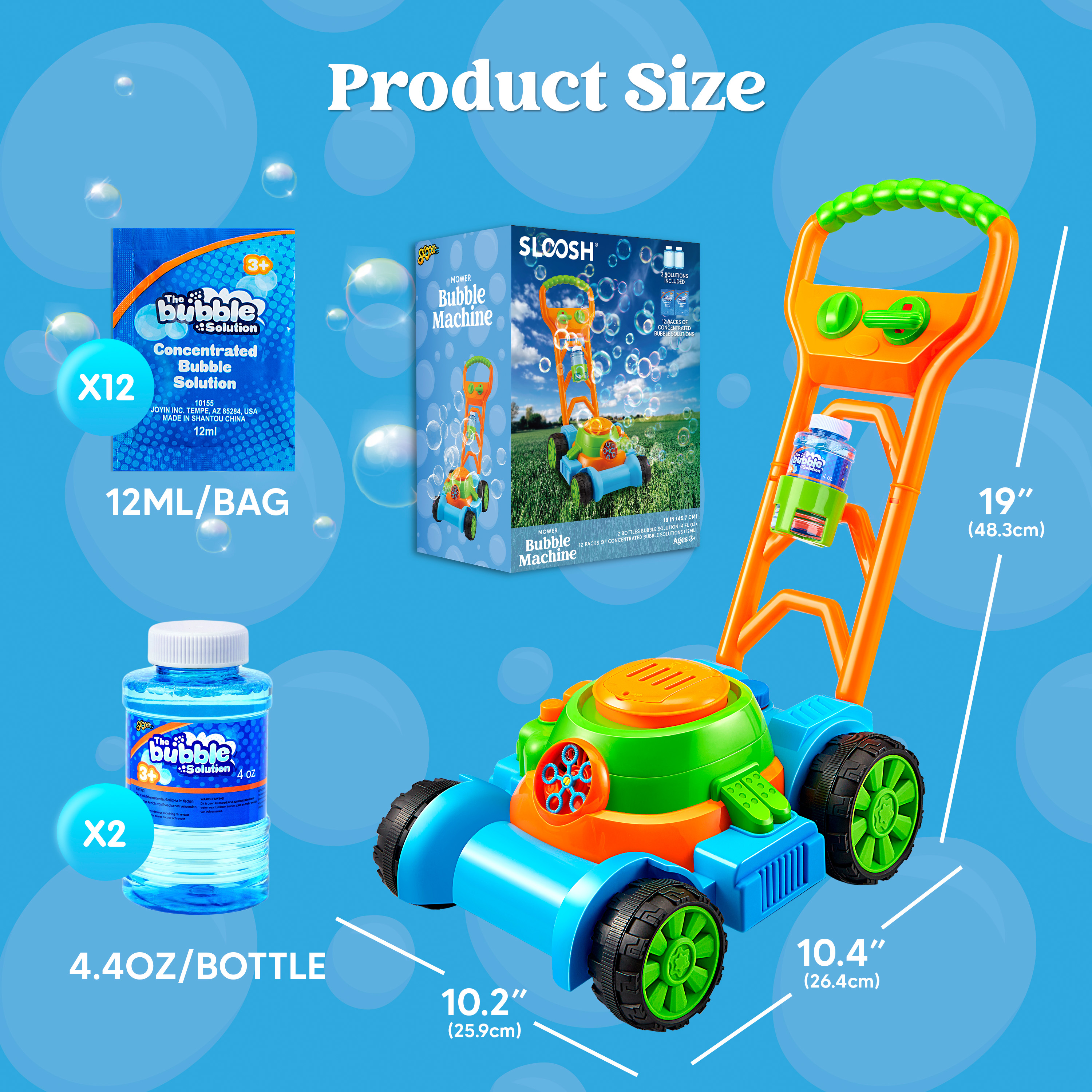 SYNCFUN Bubble Lawn Mower Machine for Toddlers photo 5