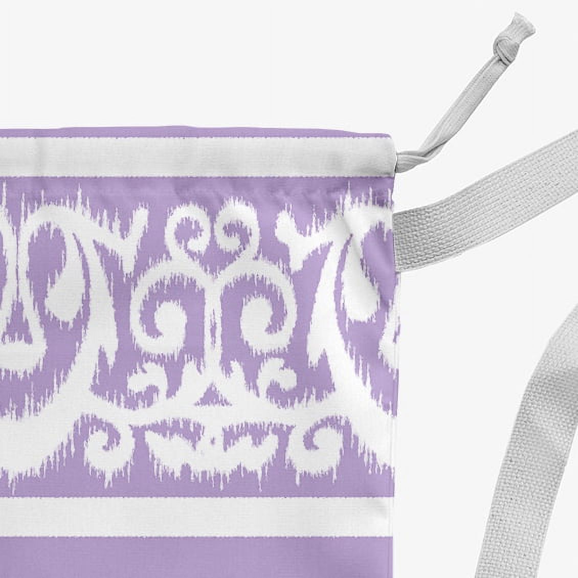 Simply Daisy Lacy Stripe 28 x 36 in Purple Laundry Bag