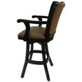 thumbnail image 2 of Tobias Designs Caribbean 34" Swivel Wood Extra Tall Bar Stool in Avanti Bronze, 2 of 2