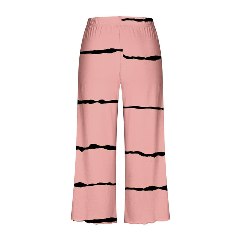 Dyegold Women's Capri Pajama Set Short Sleeve Shirt and Capri Pants Sleepwear Pjs Sets Soft Lounging Outfits with Pockets, Size: Large