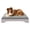 Light Gray, variant on FurHaven Elevated Dog Bed for Medium Dogs, Mid-Century Modern Style with Flexible Slats & Non-Slip Pads for Comfort & Airflow, Easy Assembly, Raised Pet Bed, Medium, Dark Brown