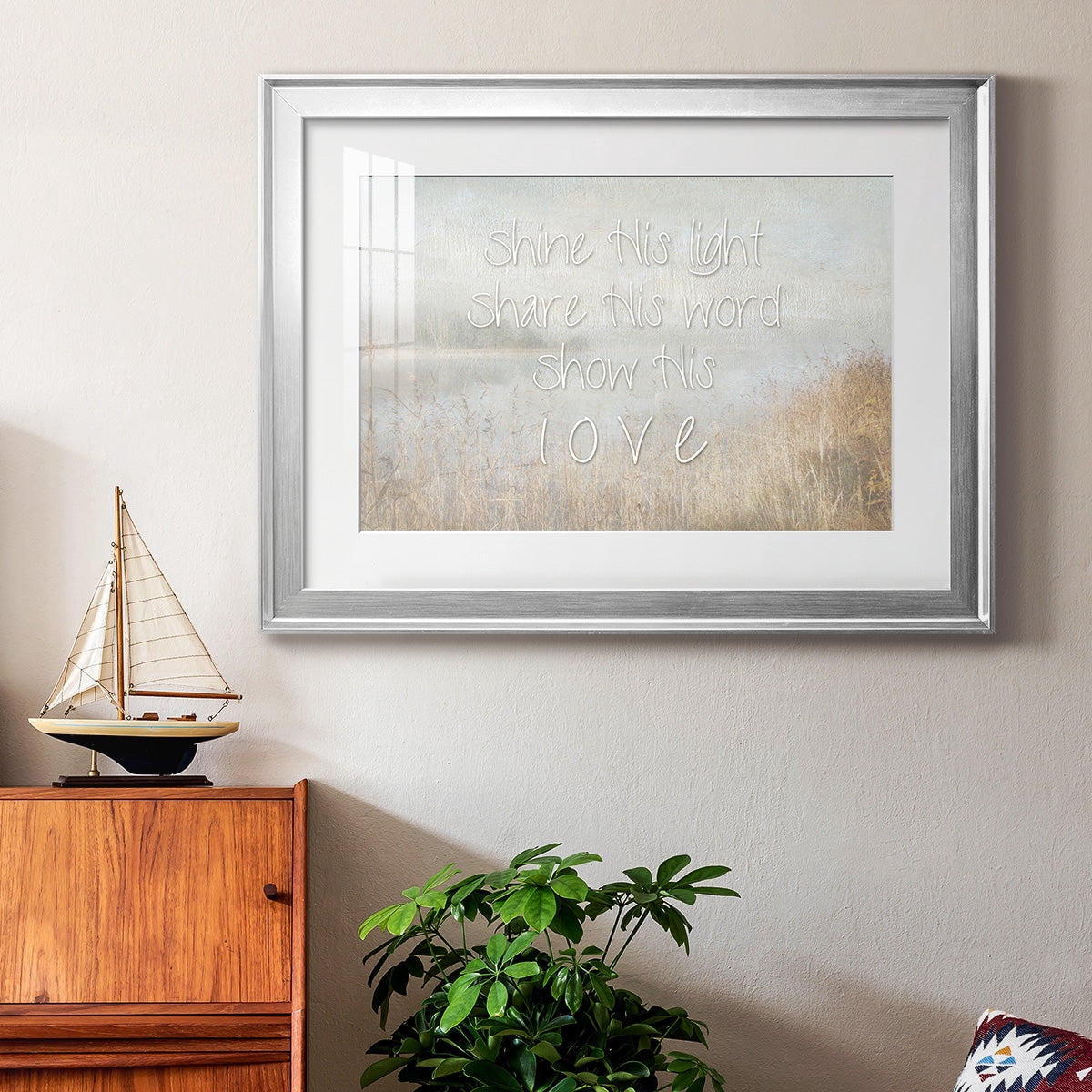 Shine His Light Premium Framed Print - Ready to Hang