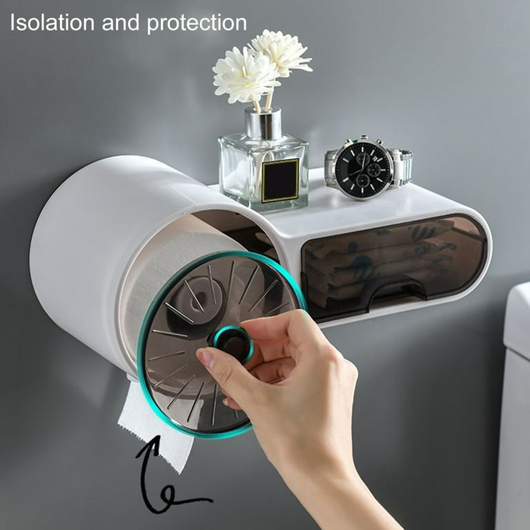 Wall Mounted Punch Free Bathroom Toilet Paper Storage Box Waterproof Tissue Storage  Rack For Bathroom And Kitchen 230820 From You00, $14.75