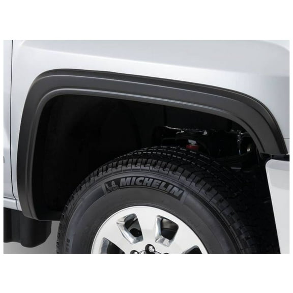 Bushwacker by RealTruck OE Style Factory Front Fender Flares | 2-Piece Set, Black, Smooth Finish | 40129-02 | Compatible with 2015-2019 GMC Sierra 2500 HD, 3500 HD