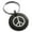 Black, variant on Stainless Steel Peace Engraved Small Medallion Circle Charm Keychain Keyring