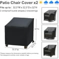 thumbnail image 4 of Patio Furniture Covers,Outdoor Furniture Cover Waterproof,Patio Furniture Set Covers for 4 Piece Outdoor Conversation Set,Patio Covers Set-XX-Large (Black), 4 of 8