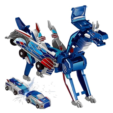 PayUSD 2-in-1 Collision Transformation Dinosaur Toy Cars Magnetic Convertible Dinosaur Toys for Kids 3-12 Perfect Christmas Birthday Gift for Boys