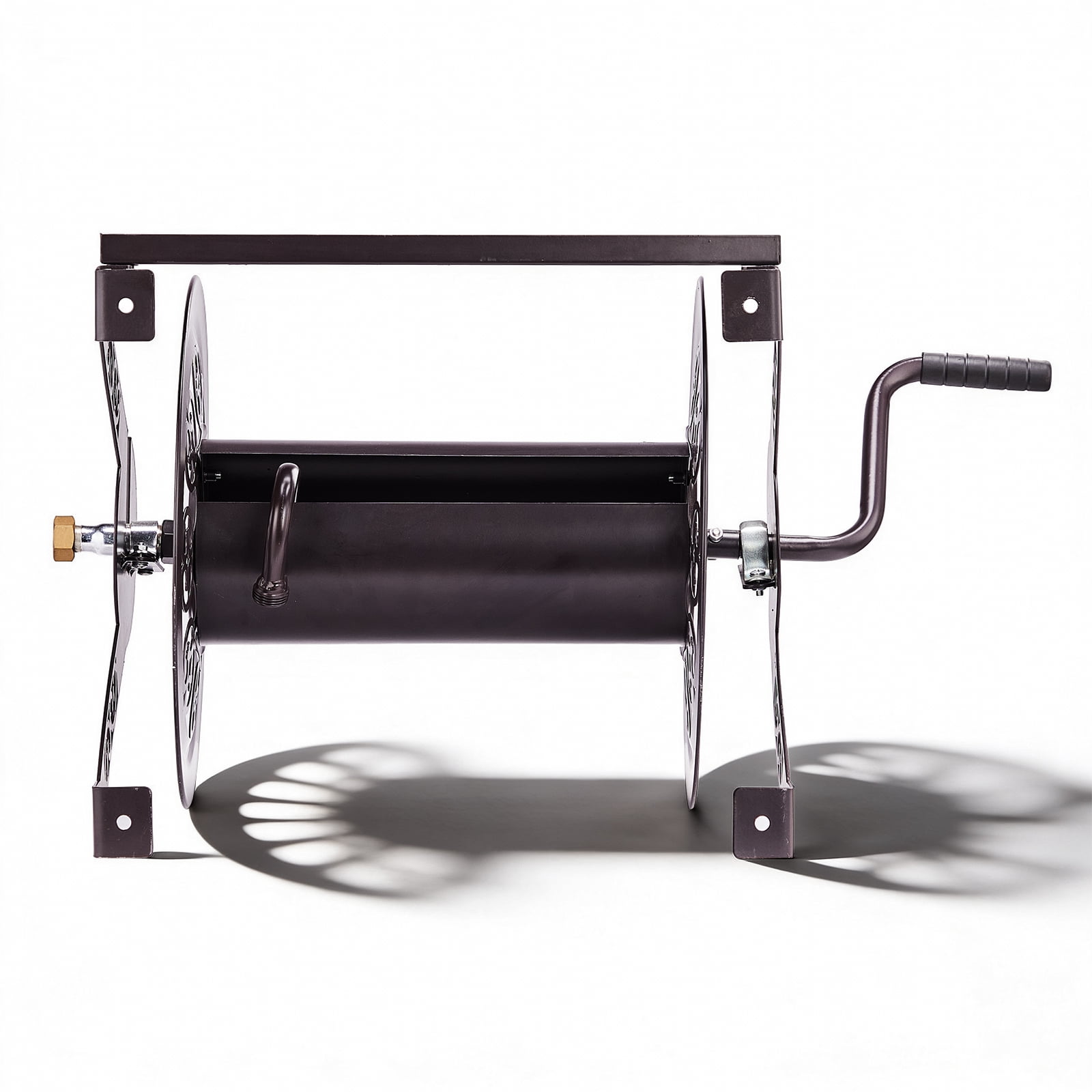 Ktaxon Exclusive Design Wall Mount Hose Reel, Retro Brown Iron Construction with Patented Smooth Winding System
