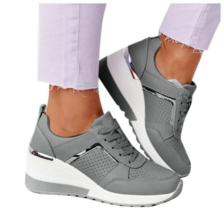 

Vedolay Sneakers for Women Flats Shoes for Ladies s Soft Comfy Non-Slip Walking Sneakers White 7.5