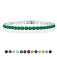 thumbnail image 1 of JeenMata 11 TCW Corte Redondo Mayo - Esmeralda - Pulsera de tenis con piedra natal para mujer en diseño de eternidad - Chapado en oro blanco, Mujer, Adulto, 1 of 6