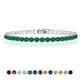 thumbnail image 1 of JeenMata 11 TCW Corte Redondo Mayo - Esmeralda - Pulsera de tenis con piedra natal para mujer en diseño de eternidad - Chapado en oro blanco, Mujer, Adulto, 1 of 6