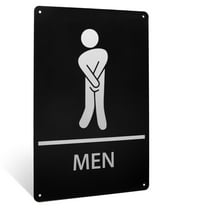 Funny Mens Restroom Sign Stick Figure Metal Wall Art Mens Bathroom Sign Room Decor