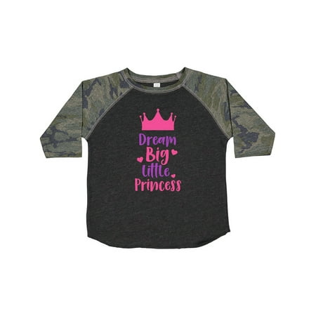 

Inktastic Dream Big Little Princess Crown Hearts Gift Toddler Toddler Girl T-Shirt