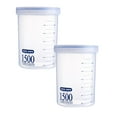 thumbnail image 1 of Oleegame 2 Pcs Pot de Rangement Rond en Plastique Scellé pour Produits de Cuisine Boîte de Rangement Multigrains, 1 of 7