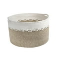thumbnail image 3 of Cesta de lavandería tejida para baño, cesto de juguete para bebé, cesta organizadora decorativa plegable para zapatos, manta, juguetes, sábanas, bolso, 3 of 9