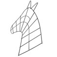 thumbnail image 4 of GAXIRE Marco de corona de cruz de metal para bricolaje, marco de corona de hierro, estante de corona con forma de caballo, decoración, 4 of 5
