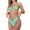 Green, variant on Sngxgn Bikini Set for Women Two Piece Swimsuits V Neck Tie Spaghetti Straps(Blue,L)