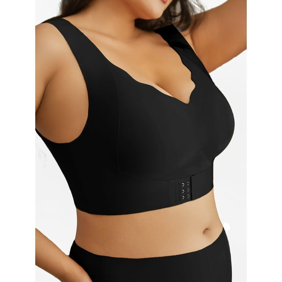 POSESHE Super Soft Wireless Bra with Full Coverage, Push-Up Bra with Natural Lift, M-5XL