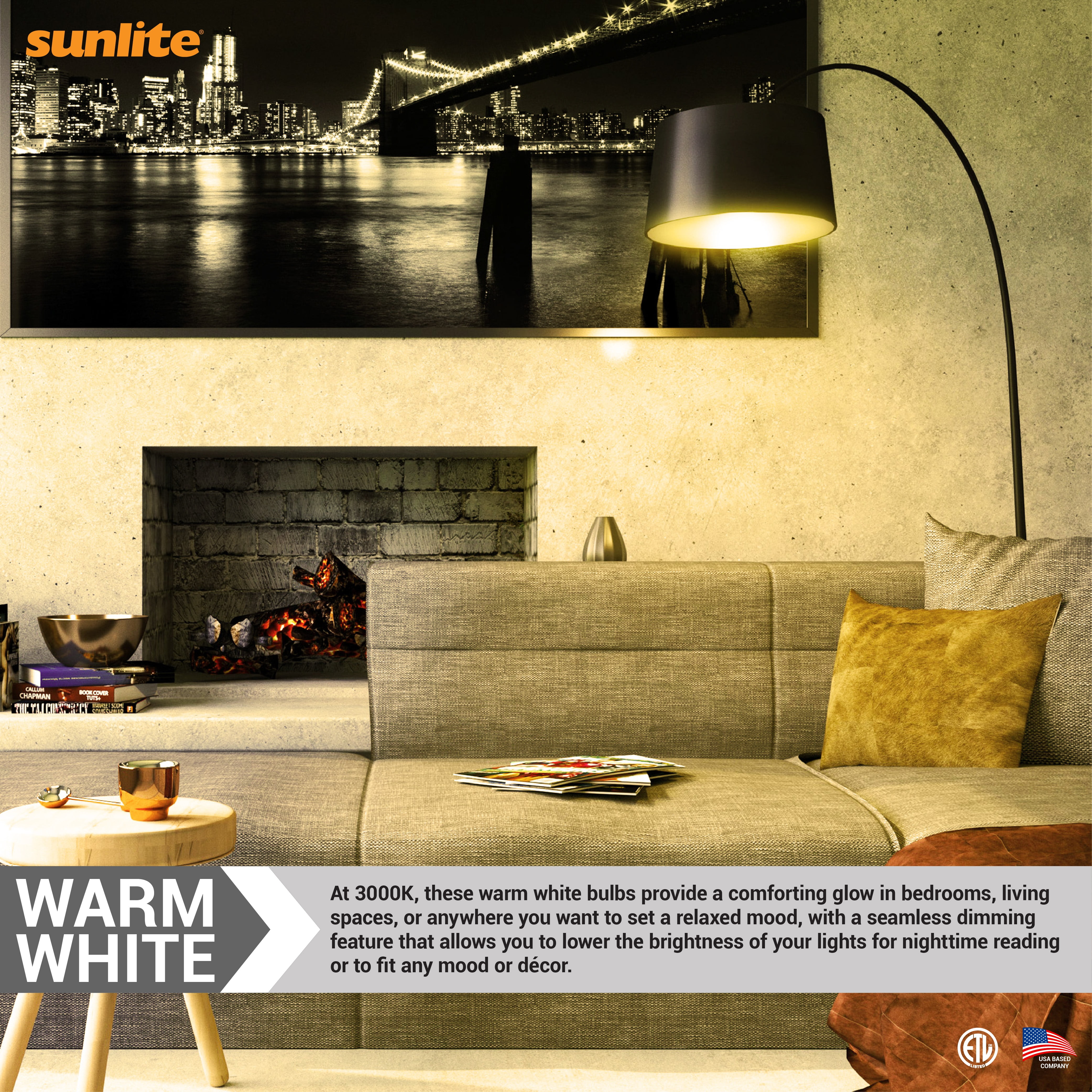 Sunlite G16 LED Dimmable Vanity Globe Light Bulbs, 5W (40W Equiv.), 350 Lumens, E26 Base, 3000K Warm White, Clear, 6-Pack