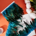thumbnail image 4 of 1Card Fashion Feather Trimming with Cloth Band Ornament Accessories Dark Slate Blue 130~180x1mm, 4 of 7