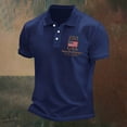 thumbnail image 2 of Rggeeun Men'S Tee Shirts Us National Flag 1776-2026 Letter Print Mesh Short Sleeve front Buttons Collar Celebrate America'S 250th Anniversary for 4th of July Party Basic Tees,Navy,Xxxl, 2 of 5