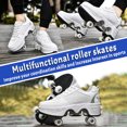 thumbnail image 3 of Roller Skate Shoes for Boys, Rollerskates and Sneakers 2-in-1 for Indoor Outdoor,Shoe with Retractable Wheels - Birthday Christmas, 3 of 7