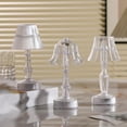 thumbnail image 6 of Battery Operated Table Lamp, Bedside Table Lamp, Vintage Night Light, Ambient Lighting Lamp, Transparent Mini Ribbedbedside Led Accent Light, Soft Non-Glaring Glow for Bedroom, 6 of 7