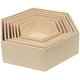 thumbnail image 4 of Wooden Hexagon Floating Shelves with Backs, Set of 7, Unfinished for Crafts and DIY Wall Décor: Modern, Geometric, Rustic, or Honeycomb, by, 4 of 5