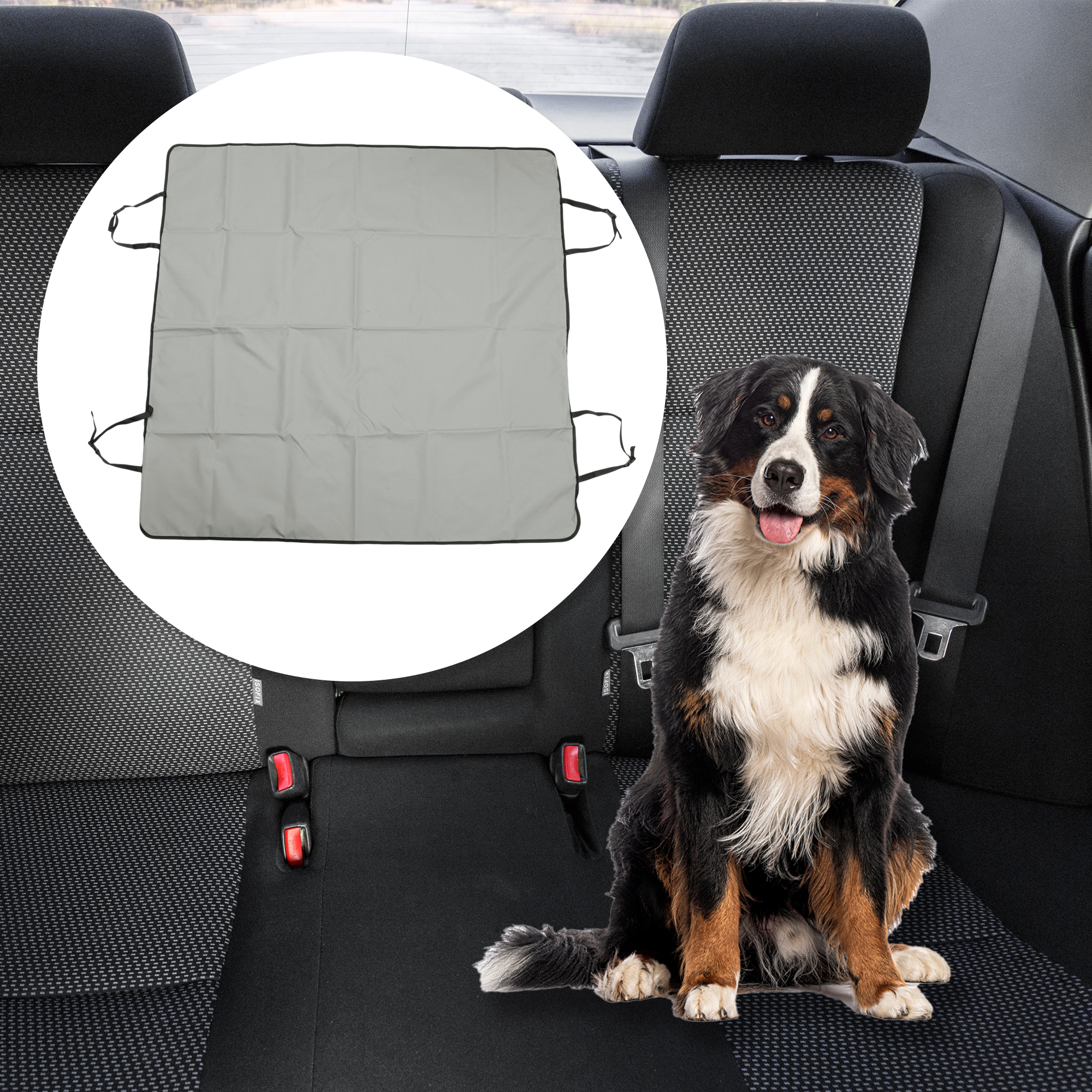 Unique Bargains Durable Waterproof Removable Car Seat Cover for Pets Gray
