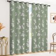 thumbnail image 2 of Tchckioa Vintage Boho Blackout Curtains for Apartment,Privacy Protection Grommet Window Drapes,42x63 Inch,2 Panels,Green, 2 of 9
